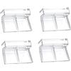 GHEART Clip di protezione in vetro per acquario,Clip di supporto per acquario,Supporti in acrilico,Pinza per supporto per serbatoio di pesce accessorio per acquario(vetro spesso 6 mm),4 PC