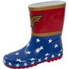 DC Comics Wonder Woman Wellington Boots Kids Womens gomma stivali pioggia neve scarpe, Rosso, 34 EU
