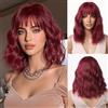 Esmee Parrucca Bob Corta Ondulata Rosso per Donna con Frangia - 14IN