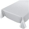 ANRO, tovaglia cerata a quadretti, colore grigio, 120 x 140 cm