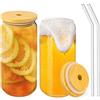 LTZGO 2 pezzi Bicchieri Barattolo di vetro con coperchio e cannuccia, 550ml DIY Mason Jar Bicchiere Riutilizzabile per Birra viaggi ufficio casa ghiaccio caffè tè margarita bevande cocktail succo gelato