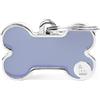 MyFamily Medaglietta per Cani Personalizzabile Osso Basic Handmade Lilla, s