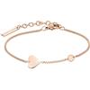 Liebeskind LJ-0511-B-20 - Bracciale da donna a forma di cuore in acciaio inossidabile, 20 cm, colore: rosa
