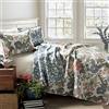 Lush Decor Sydney 3-Piece Quilt Set, King, Verde/Blu