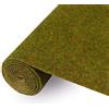Evemodel Tappeto d'erba da 100 * 41 cm - Paesaggistica, ordinata per colore, prato per modellini ferroviari, tappeto erboso, mini giardino, decorazione bonsai (giallo-verde)