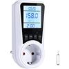 Vinabo Misuratore Consumo Elettrico,Contatore di Potenza di Corrent,16A/3680W Italiana con Schermo LCD,7 Modalità di Monitoraggio,Protezione da Sovraccarico