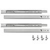 HELPMATE Guide per cassetti, 27 mm, lunghezza 310 mm, set da 4 paia, estraibili per cassetti, guide per cassetti, in acciaio zincato, colore argento, con materiale di fissaggio incluso