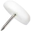 Adsamm PG-N-WH-22-32 PG-N-WH-22 - 32 feltrini in plastica con chiodo, diametro 22 mm, colore: Bianco