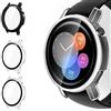 iVoler 3 Pezzi Cover con Vetro Temperato per Huawei Watch GT 3 42mm, Copertura Completa Custodia Rigida PC, HD Clear Pellicola Protettiva Anti-Graffio Case, 2 Trasparente + 1 Nero