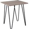 Flash Furniture Oak Park Collection Finitura in Legno e Gambe in Metallo, Altro, Tavolino Basso
