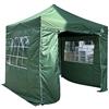 All Seasons Gazebos: Gazebo pop-up 2.5x2.5m completamente impermeabile con 4 pareti laterali - Verde