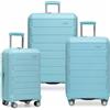 Traveler's Choice Pagosa - Bagaglio girevole espandibile con guscio rigido indistruttibile, Azzurro (Blu) - TC09157B22