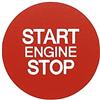 4R Quattroerre.it 17160 Adesivi Start Engine per Alfa Giulia Stelvio e Tonale, Rosso, Set da 2