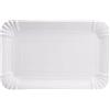 Tessera Bio Products QXH1117 - Piatti rettangolari di carta, 11 cm, lunghezza 17 cm, confezione da 250 pezzi, colore: Bianco