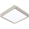 Eglo connect.z Smart Home Led lampada da soffitto per bagno Fueva-Z, L x L 21 cm, ZigBee, app e controllo vocale, colore della luce regolabile, dimmerabile, in metallo nichel opaco, IP44