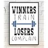 Handmade By Stukk Winners Train Losers Motivational Inspirational Positive Citazione Poster Stampa da parete (A1 - (594 x 841 mm)