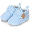 Sterntaler Scarpine Primi Passi per Bambini in Tinta Unita, Mocassino Basso Bimba 0-24, Azzurro, 18 EU