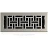 Decor Grates 4-Inch by 12-Inch Oriental Floor Register, argento, AJH412-NKL