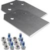 RANSENERS Lama a scalpello 2 pezzi, 110 * 100mm, adatto per scalpello a spatolaSDS-PLUS P08, realizzato in acciaio elastico 65MN