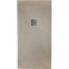 HDcasa Piatto doccia effetto pietra 80x80 Tortora marmoresina pieno Piletta inclusa