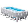 Intex piscine Intex 26788 Piscina Rettangolare, Grigio, 6.836 litri, 400x200x H 100