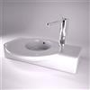 HDcasa Lavabo in ceramica mod. Urbi Roca con vasca piccola da 60 cm