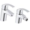 Feridras Set Miscelatori Grohe Eurosmart lavabo e bidet in ottone cromato TG S