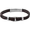 Fossil Bracciale Da Uomo Heritage, Lunghezza Interna: 180~195 mm Bracciale In Acciaio Inossidabile Argento, JF04203040