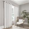 Appletree Boutique - Coppia di tende con occhielli, 100% cotone, 117 x 183 cm, colore: Bianco