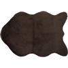 Gözze - Tappeto Morbido ed Elegante in Finta Pelle, 100% Poliestere, 80 x 120 cm - Tortora