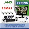 Kit 8 Telecamere Video Sorveglianza AHD IP Cloud DVR 8 Canali HD Infrarossi 5G