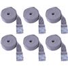 Bseical 6 Pezzi Cinghie Di Fissaggio Con Cricchetto Professionali, Cinghie Di Tensionamento, Cinghie Per Trasporto Di Ancoraggio Per Camping Outdoor Auto Bici Moto Ect (25mm*3m, grigio beige)