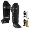 Mytra Fusion paratibie kick boxing parastinchi MMA, Muay Thai paratibie - Shin Instep Protection per allenamento, BJJ, sparring, boxe e arti marziali (XL, Black)