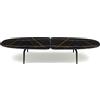 ZANOTTA tavolino GRAPHIUM 681 - 681-140-BASE-NERA-MARMO-SAHARA-NOIR