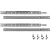 HELPMATE Guide per cassetti, 17 mm, lunghezza 310 mm, set da 4 paia di 4 pezzi, estraibili a sfera, per cassetti, estraibili parziali, in acciaio zincato, argento, con materiale di fissaggio incluso