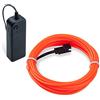COVVY EL Wire LED Neon Flessibile Elettroluminescente Filo EL Fili Super Luminoso Stroboscopico Controllo di o Abito Cosplay Festa Halloween Natale Party Carnevale Decorazione (Arancia, 5M)