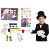 Generico Giochi di Magia Magic Show Gioco di Magia Bambini 100 Trucchi da Illusionista Facili da Imparare Prestigiatore Giochi di Prestigio con Bacchetta Magica Istruzioni Truchi Magici Mago