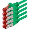 1aTTack.de x 2 m - Cavo di rete Cat 6 Cavo patch Cat 6 RJ45 SFTP - Verde