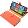 foto-kontor Custodia a Libro Compatibile con Brondi Amico Smartphone S Nero Cover di Colore Arancio