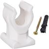 SKIR'CO (10 Pezzi) Clip per Tubi da 10 mm - Morsetti in Plastica, Ganci Tipo U, Clip Bianche
