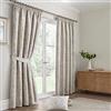 Curtina - Bramford - Coppia di tende jacquard plissettate a matita - 168 x 137 cm di larghezza (168 x 137 cm) in naturale