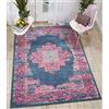 NOURISON Passione Tappeto, Poliestere, Blu, 221 x 160 x 1 cm