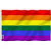 Anley Fly Breeze 3x5 Piedi Bandiera Arcobaleno - Colore Vivido e Resistente Ai Raggi UV - Testata in Tela E Doppie Cuciture - Bandiera Gay Pride Poliestere Anelli Ottone 3 X 5 Piedi
