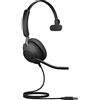 Jabra Evolve2 40 PC Headset - Noise Cancelling UC Certified Mono Headphones With 3-Microphone Call Technology - USB-A Cable - Black