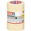 Tesa Nastro per Mascheratura ECONOMY EcoLogo - Nastro in Carta per Mascheratura, Rimozione senza Residui per 4 Giorni, senza Solventi - Sottile, 5x 50 m x 30 mm