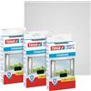 tesa INSECT STOP H&L Fly Screen for Window - zanzariera con nastro a strappo, taglio su misura, senza fori, antracite - 3x 100 x 100 cm
