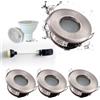 Sweier Impermeabile Bagno luci Soffitto da Incasso IP65, 230V 5W Cool White 6000K 430LM per il Bagno e la Cucina Downlight a Soffitto (Lampadine GU10 Incluse) Cutout 68mm, Set di 4