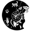 Instant Karma Clocks | Orologio da Parete Gatto con Zampette e Silhouette Elegante | Stile Creativo per Amanti dei Felini