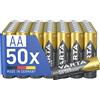 VARTA Batterie AA, confezione da 50, pile Power on Demand, Alcaline, 1,5V, pacco di stoccaggio, per accessori computer, dispositivi Smart Home, Made in Germany [Esclusivo su Amazon]