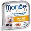 Monge Fresh Paté Bocconcini Con Pollo Cibo Umido Per Cani Adulti 100g Monge